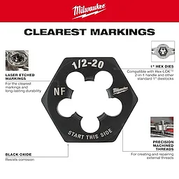 Milwaukee hex dies provide the clearest markings