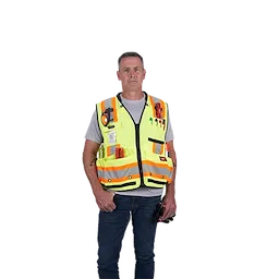 48-73-5161, 48-73-5162, 48-73-5163, 48-73-5164 - Class 2 Surveyor's High Visibility Yellow Safety Vest - L/XL