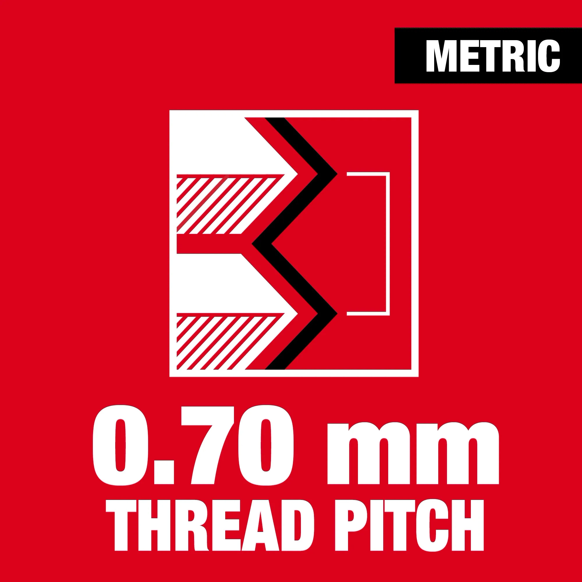 0.70 mm thread pitch