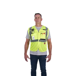 48-73-5121, 48-73-5122, 48-73-5123, 48-73-5124 - Class 2 Breakaway High Visibility Yellow Mesh Safety Vest - L/XL