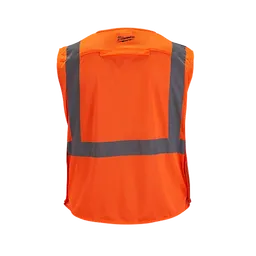 48-73-5125, 48-73-5126, 48-73-5127, 48-73-5128 - Class 2 Breakaway High Visibility Orange Mesh Safety Vest - L/XL