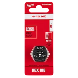 4-40 NC 1-Inch Hex Threading Die in its packaging