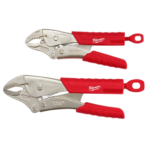 48-22-3402 - 2PC 7" & 10" Torque Lock Curved Jaw Locking Pliers Set