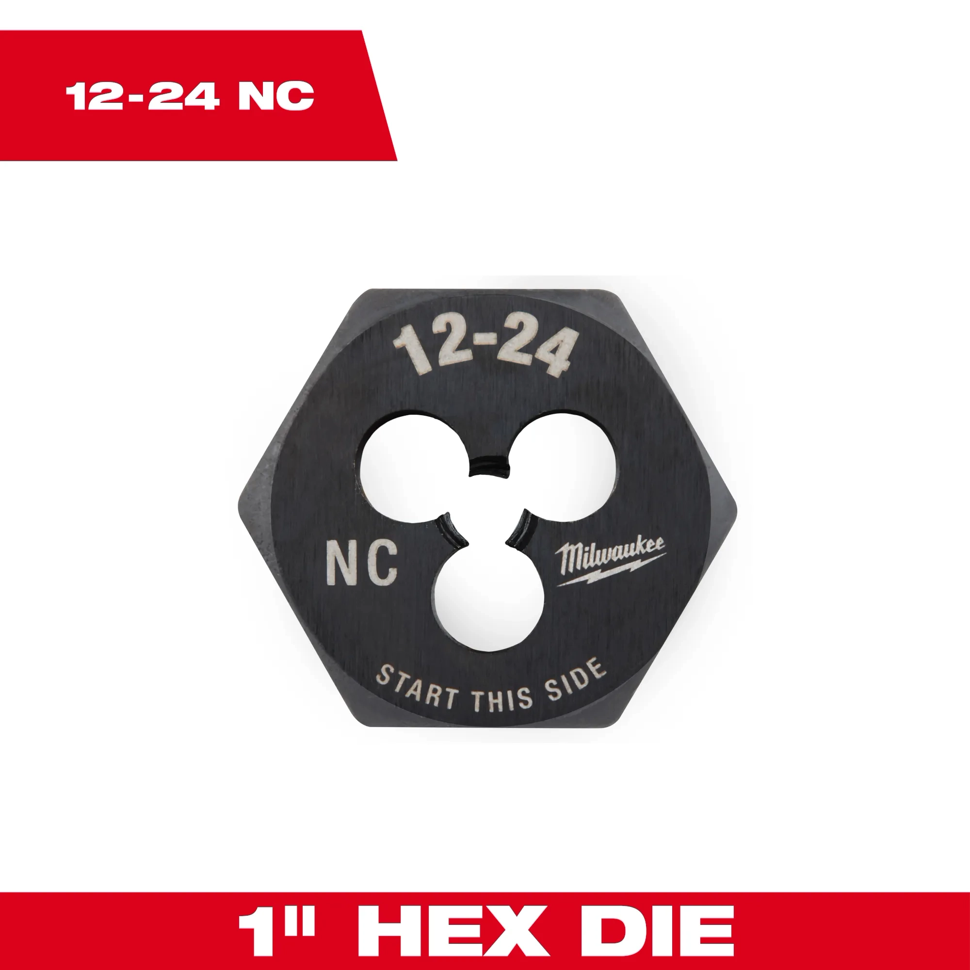 12-24 NC 1-Inch Hex Die