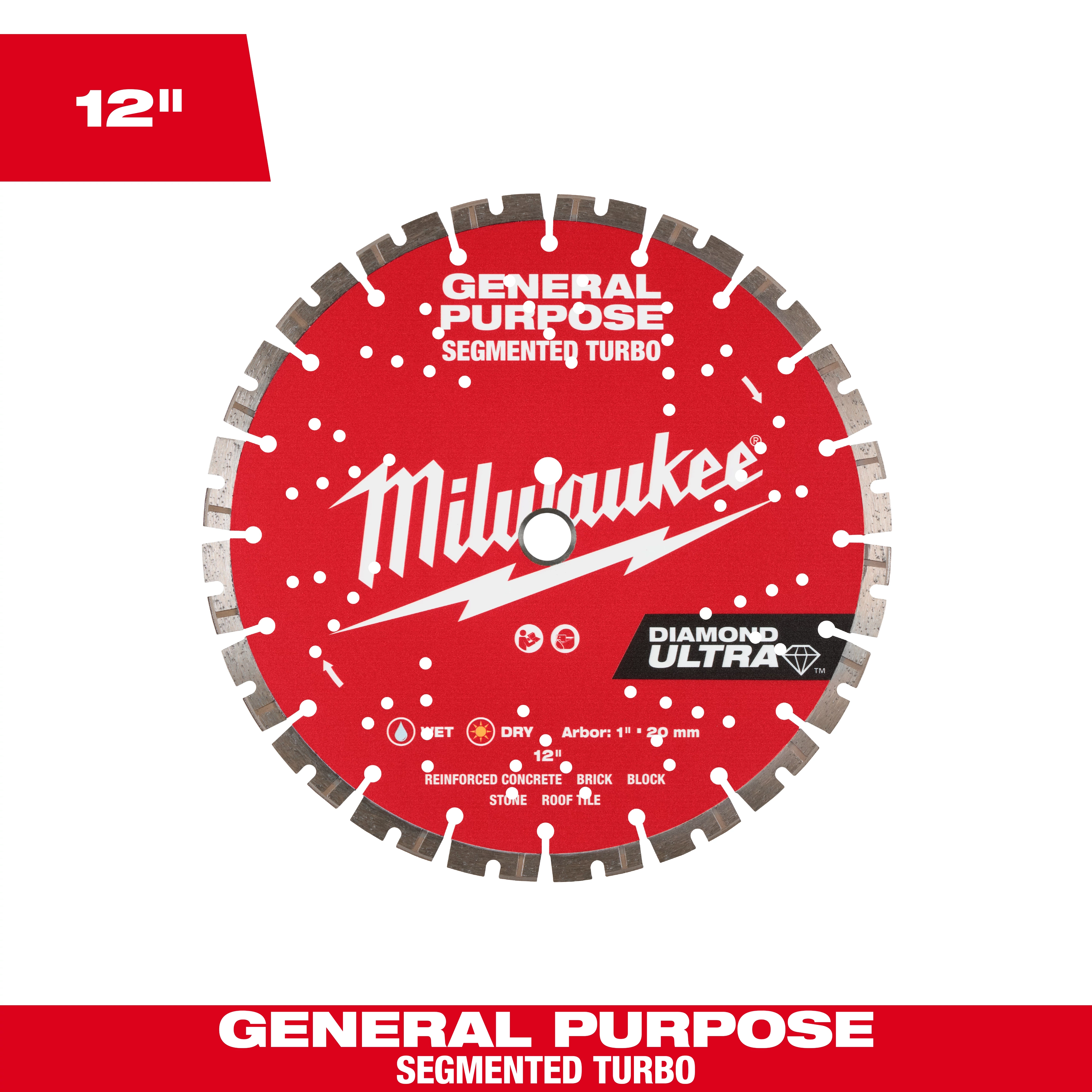 Milwaukee DIAMOND ULTRA™ Segmented Turbo General Purpose Diamond Blade