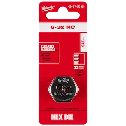 6-32 NC 1-Inch Hex Die in its packaging