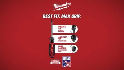 Milwaukee Cushion Grip Screwdrivers_USA