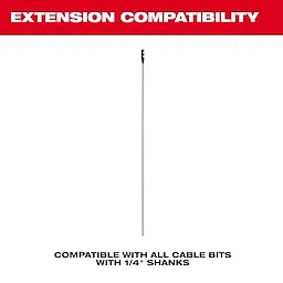 Compatible with all cable bits with 1/4" shanks