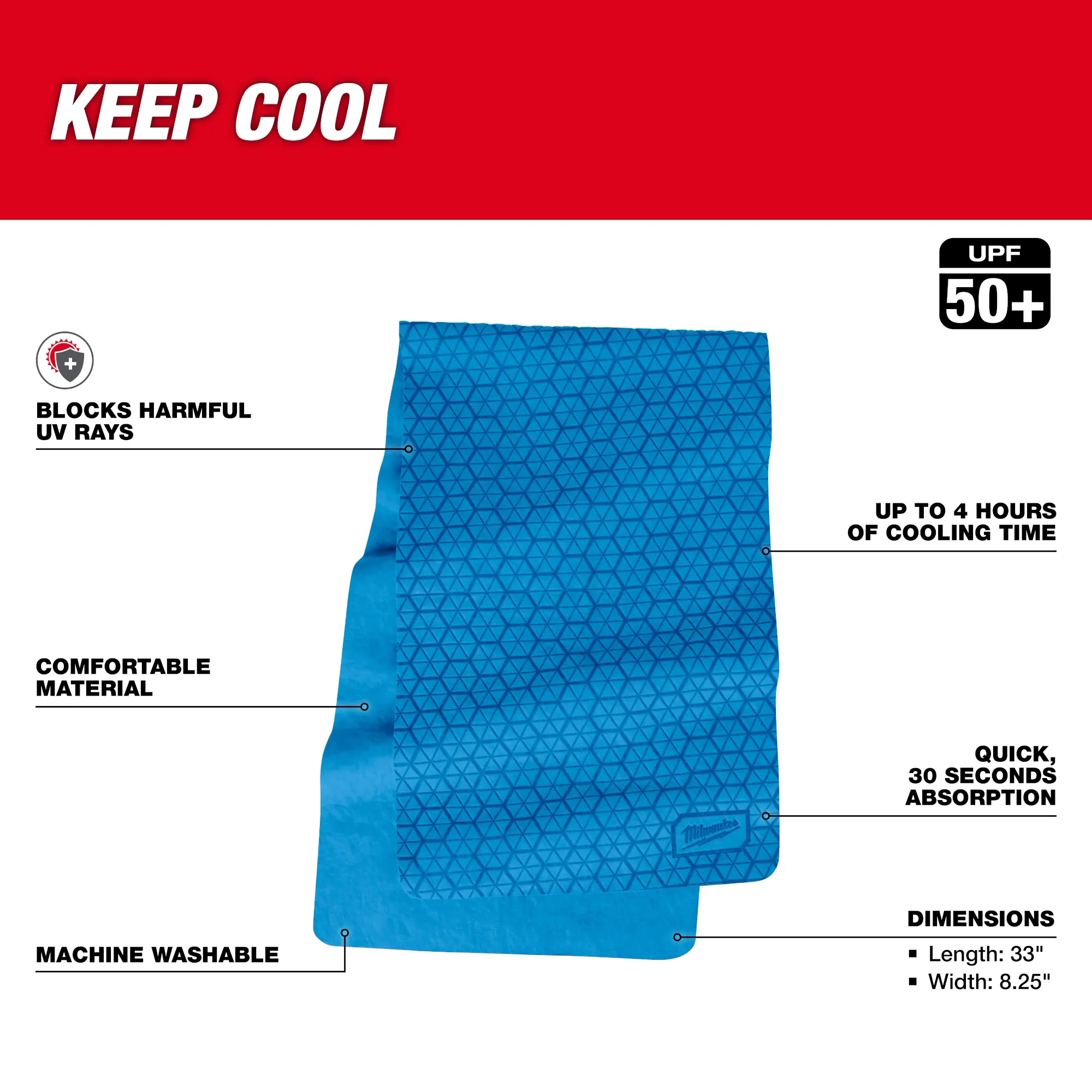 Walkaround image of the Milwaukee Cooling PVA Towel