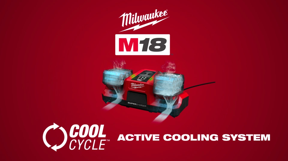 Milwaukee® M18™ Dual Bay Simultaneous Super Charger_CGI Cool Cycle™