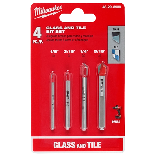 48-20-8988 - Glass and Tile Bit, 4pc. set