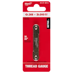 0.35-3.00 mm Metric Thread Pitch Gauge in its packaging