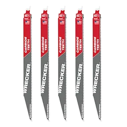 48-00-5543, 48-00-5343, 48-00-5243 - 12" 6 TPI THE WRECKER™ with Carbide Teeth SAWZALL® Blade 5PK