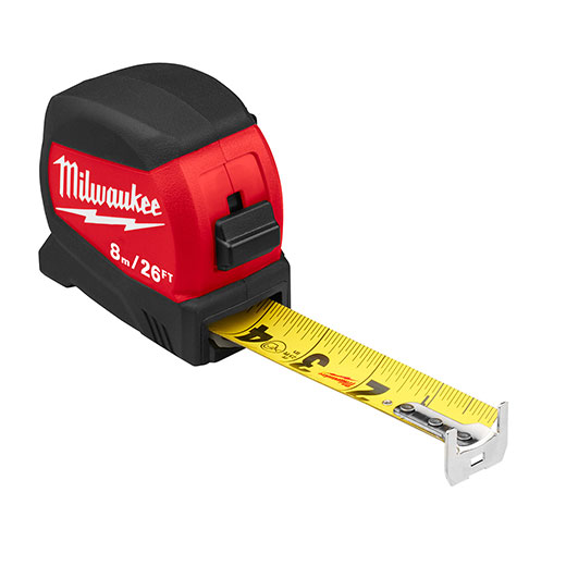 48-22-0426, 48-22-0426G - 8 M / 26 Ft Compact Wide Blade Tape Measure