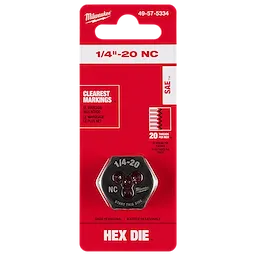 1/4"-20 NC 1-Inch Hex Die in its packaging