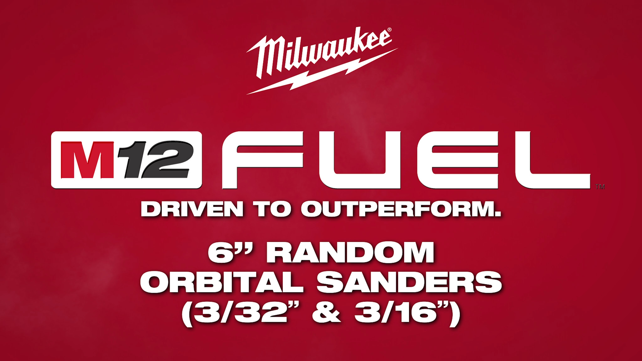 Milwaukee® M12 FUEL™ 6" Random Orbital Sanders 3-32" & 3-16"