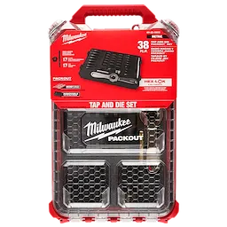 Metric Tap & Die PACKOUT™ Set w/ Hex-LOK™ 2-in-1 Handle - 38PC in its packaging