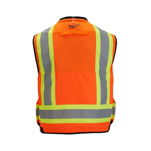 48-73-5165, 48-73-5166, 48-73-5167, 48-73-5168 - Class 2 Surveyor's High Visibility Orange Safety Vest - L/XL