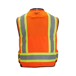 48-73-5165, 48-73-5166, 48-73-5167, 48-73-5168 - Class 2 Surveyor's High Visibility Orange Safety Vest - L/XL