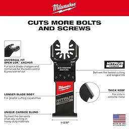 Universal fit OPEN-LOK ANCHOR, longer blade body, unique carbide blend, and thick kerf