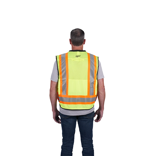 48-73-5161, 48-73-5162, 48-73-5163, 48-73-5164 - Class 2 Surveyor's High Visibility Yellow Safety Vest - L/XL