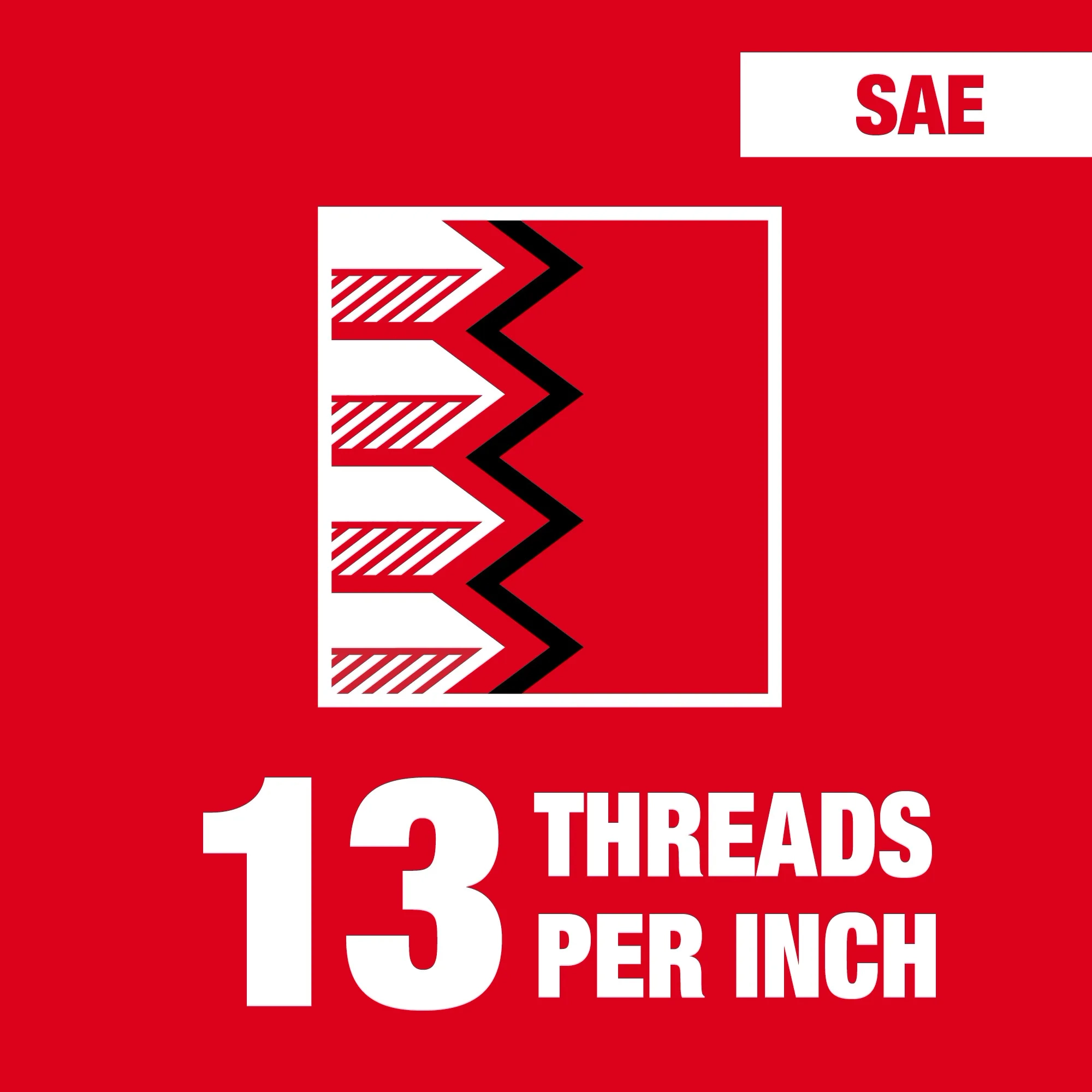 13 threads per inch