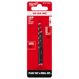 10-24 Straight Flute Plug Tap & #25 Drill Bit in its packaging