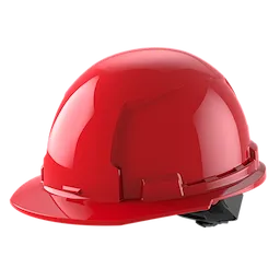 Image of the Milwaukee BOLT Red Front Brim Hard Hat w/4pt Ratcheting Suspension (USA) - Type 1, Class E