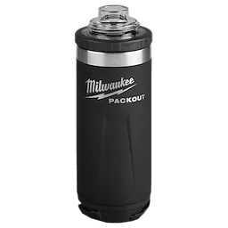 Image of the Milwaukee PACKOUT 18oz Insulated Bottle in black