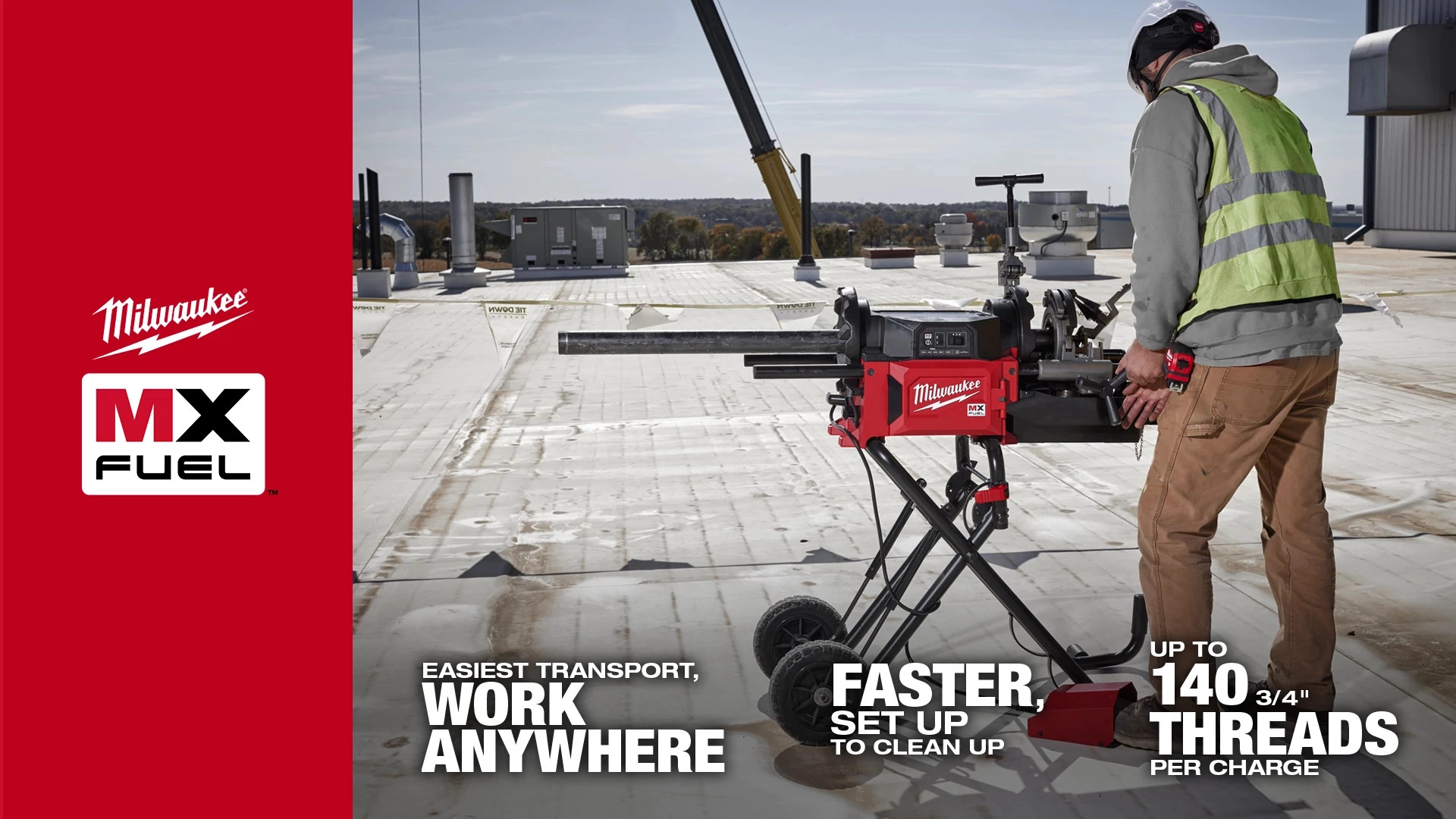 Milwaukee® MX FUEL™ Pipe Threading Machine