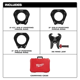 Includes image of the Milwaukee IPS-P Pivoting Press Ring Kit