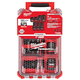 SHOCKWAVE Impact Duty™ 1” Drive 7PC MM & SAE Wheel Service Socket PACKOUT™ Set in its packaging