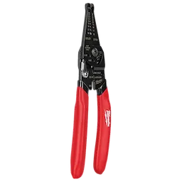 Angle view of the 10-28 AWG Multi-Purpose Dipped Grip Wire Stripper & Cutter with Reinforced Head