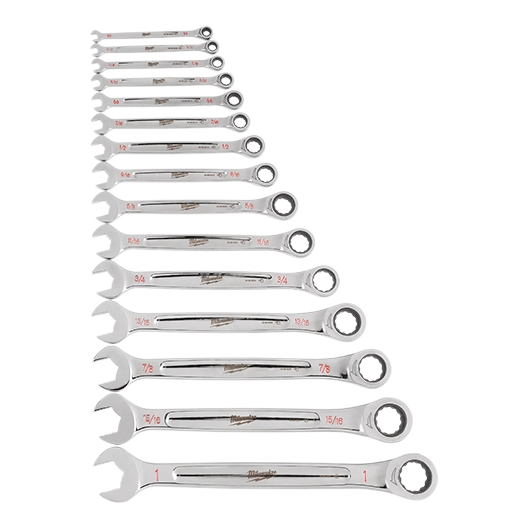 48-22-9416 - 15 pc. Metric Ratcheting Combination Wrench Set