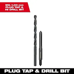 M6-1.00 mm Straight Flute Plug Tap & #9 Drill Bit