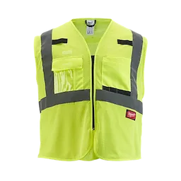 48-73-5111, 48-73-5112, 48-73-5113, 48-73-5114 - Class 2 High Visibility Yellow Mesh Safety Vest - L/XL