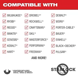  Multi-tool Blades are compatible with multiple brands