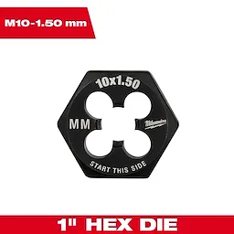 M10-1.50 mm 1-Inch Hex Threading Die