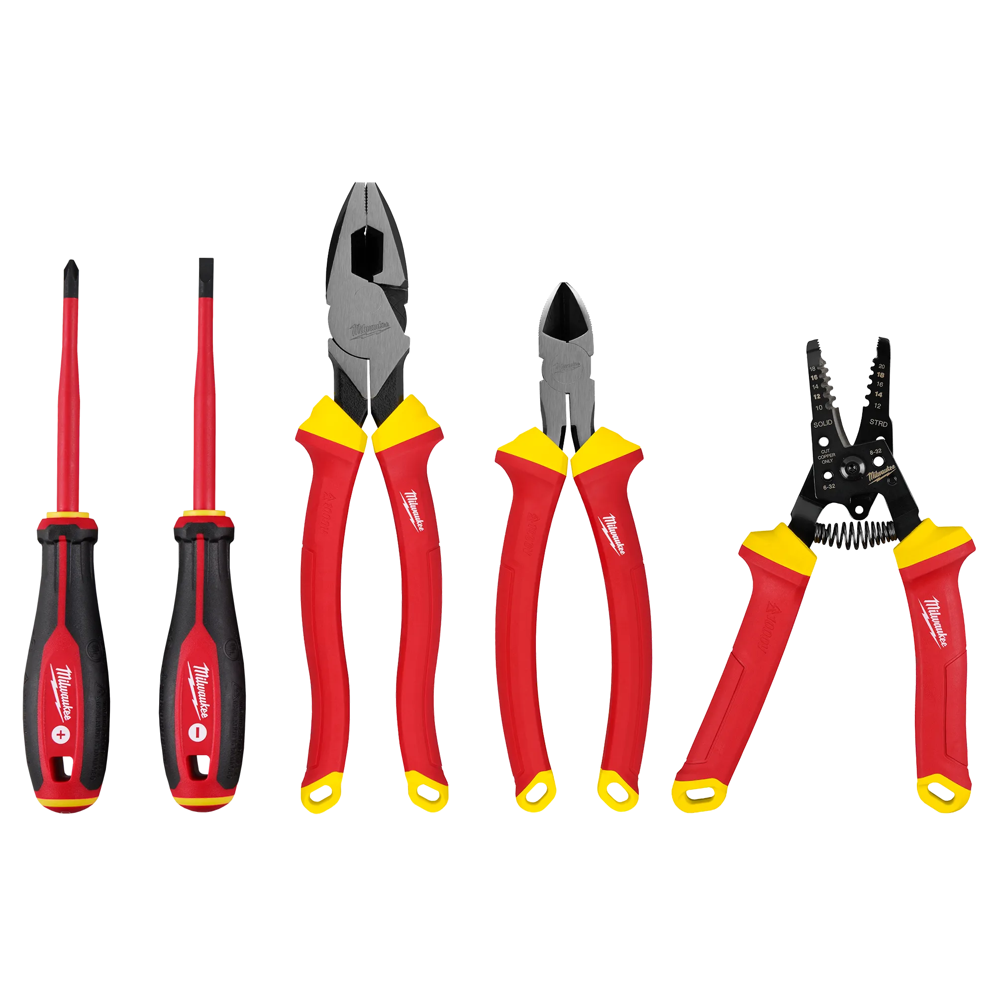 Image of the Milwaukee 5 PC 1000V Insulated Hand Tool Set