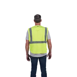 48-73-5121, 48-73-5122, 48-73-5123, 48-73-5124 - Class 2 Breakaway High Visibility Yellow Mesh Safety Vest - L/XL