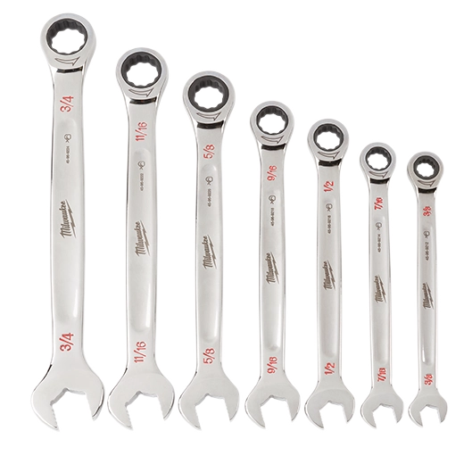 48-22-9406 - 7 pc. SAE Ratcheting Combination Wrench Set