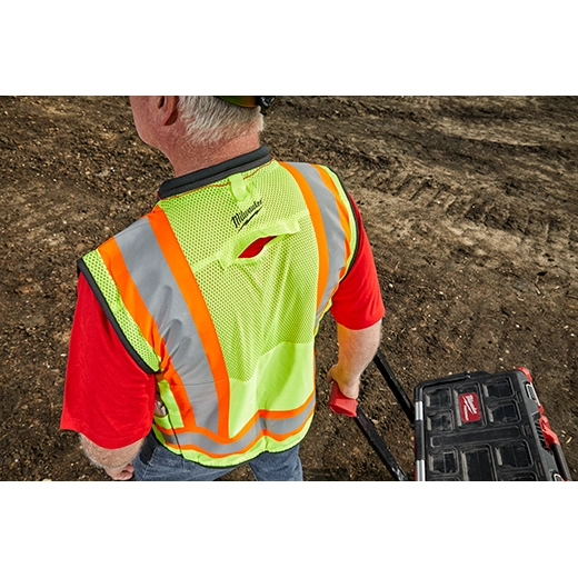 48-73-5161, 48-73-5162, 48-73-5163, 48-73-5164 - Class 2 Surveyor's High Visibility Yellow Safety Vest - L/XL