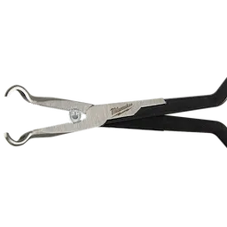 Long reach hose grip pliers multi functional gripping zones holding a nut