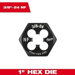 3/8"-24 NF 1-Inch Hex Threading Die