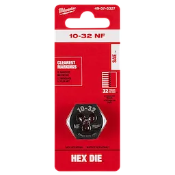 10-32 NF 1-Inch Hex Die in its packaging