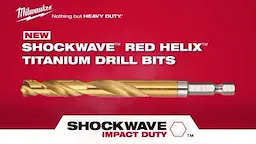 Shockwave Red Helix Titanium Drill Bits