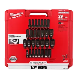 49-66-7016 - 29PC SHOCKWAVE Impact Duty™  1/2" Drive SAE & Metric Deep 6 Point Socket Set