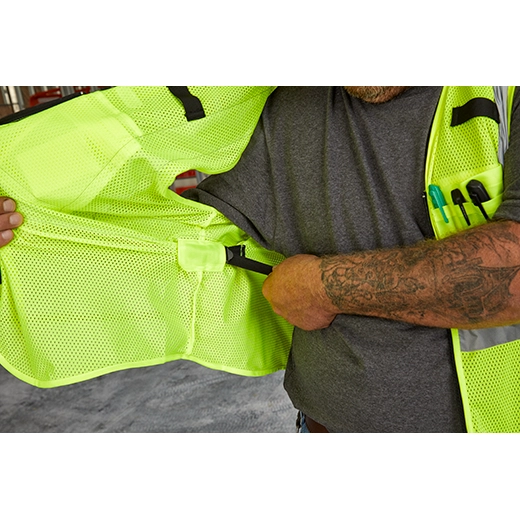 48-73-5111, 48-73-5112, 48-73-5113, 48-73-5114 - Class 2 High Visibility Yellow Mesh Safety Vest - L/XL