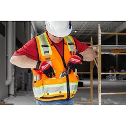 48-73-5165, 48-73-5166, 48-73-5167, 48-73-5168 - Class 2 Surveyor's High Visibility Orange Safety Vest - L/XL