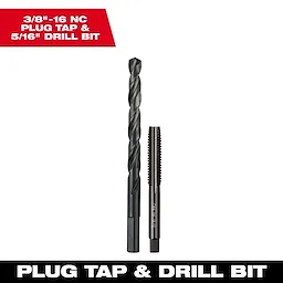 3/8"-16 Straight Flute Plug Tap & 5/16" Drill Bit